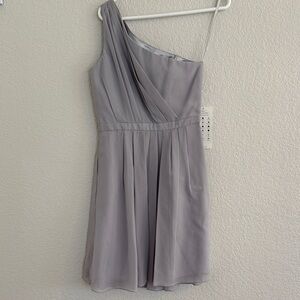 Weddington Way One-Shoulder Light Gray Dress